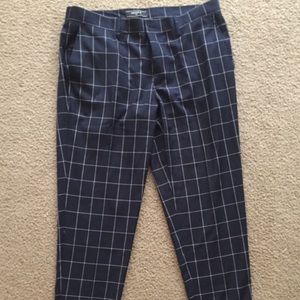 NWT navy blue and white grid pants